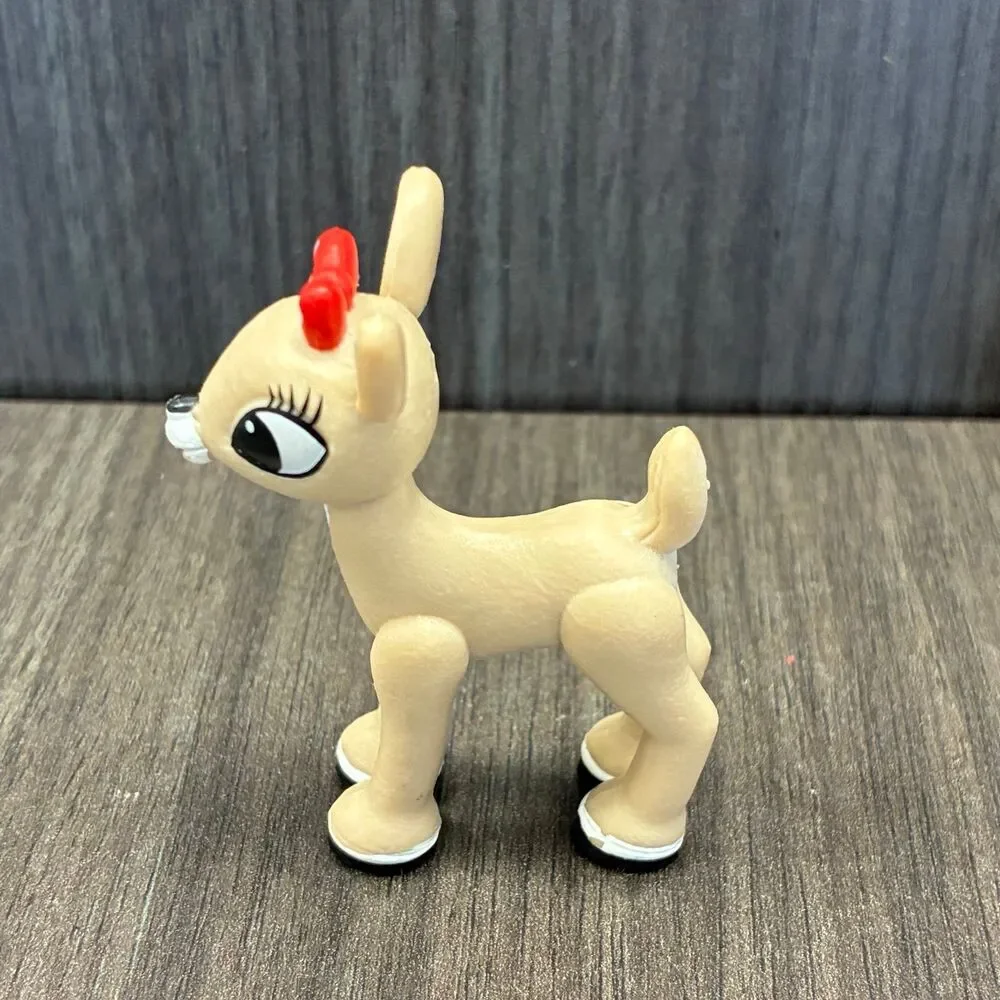 Rudolph & Clarice Reindeer Figures Island of Misfit Toys PVC 2” Christmas